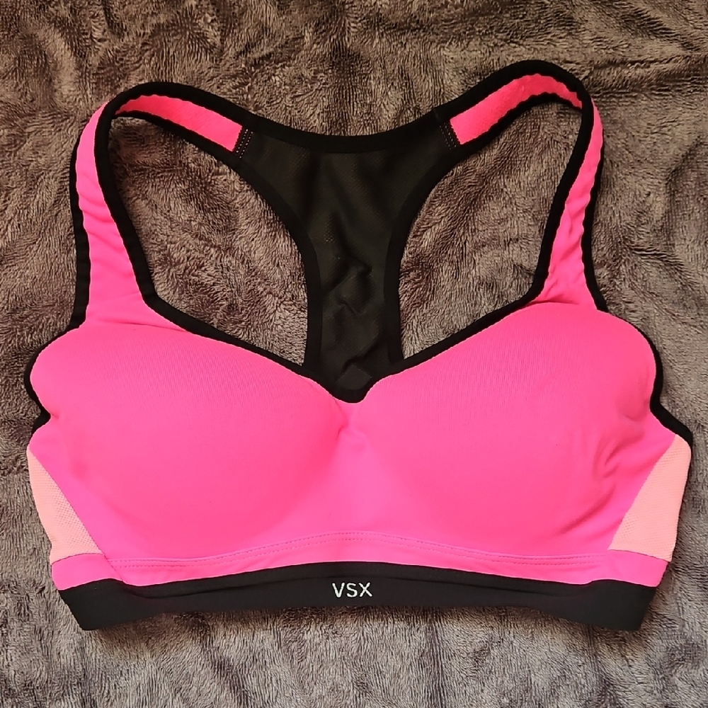 Victoria's Sport Pink and Black Sports Bra